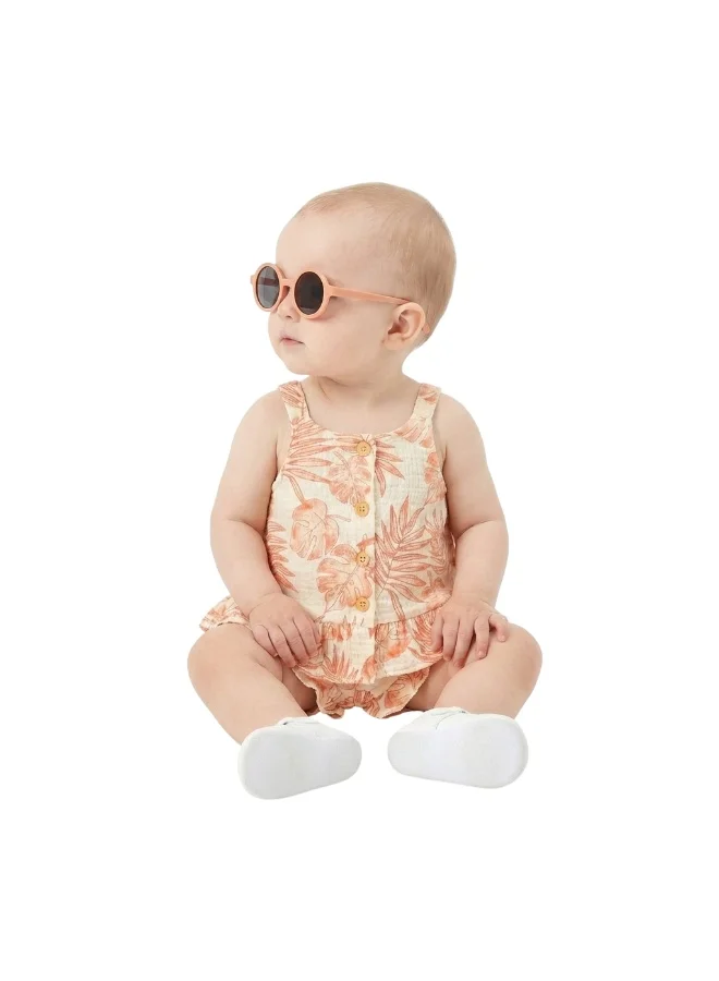 Bambimici Girls Jamaica Ruffle Suspender Bodysuit with Shorts &Glasses