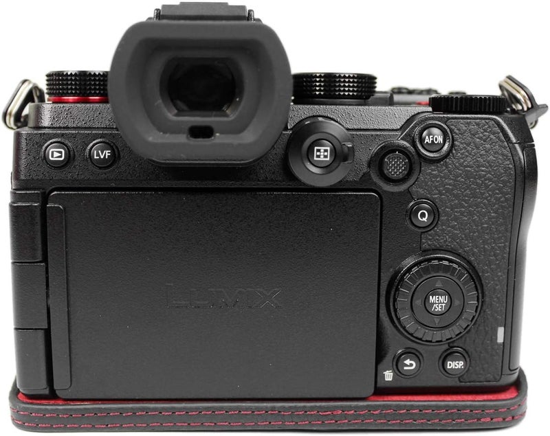 Rieibi Panasonic S5 Camera CaseHandmade Genuine Leather Half Camera Case Compatible with Panasonic Lumix DCS5 DCS5II DCS5IIXBlack - Image 5