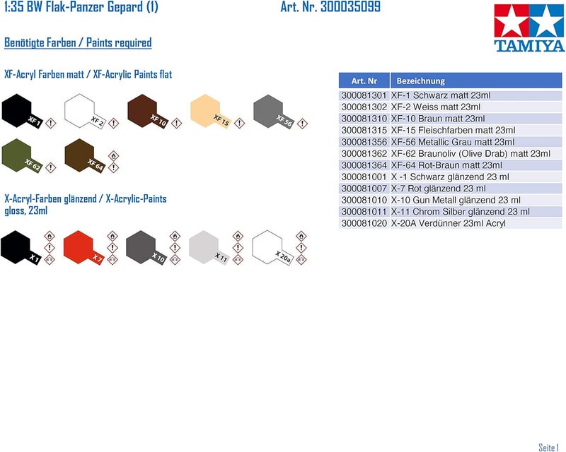 Tamiya 35099 1:35 BW Flak Tank Cheetah Model Kit - Detailed Plastic Assembly Kit in Army Green - Image 2
