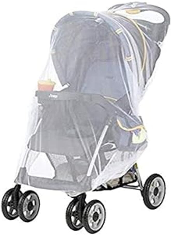 Moro Moro - Full Cover Baby Mosquito Netting Mesh for Strollers, Substitutable Baby Cart Mosquito Insect Net,Fits Most Strollers, Bassinets,Cradle - Image 1