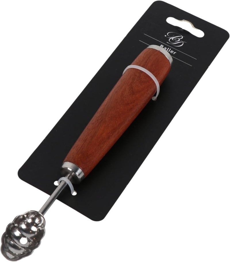 B&D BALLER Professional Wooden Meat Baller with Rosewood Handle and Stainless Steel Head - Image 2