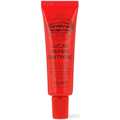 Lucas Papaw Lucas Papaw Ointment  15g Tube with Lip Applicator  MultiPurpose Balm for Chapped Lips Minor Burns Sunburn Cuts Insect Bites and Diaper Rash  Made in Australia