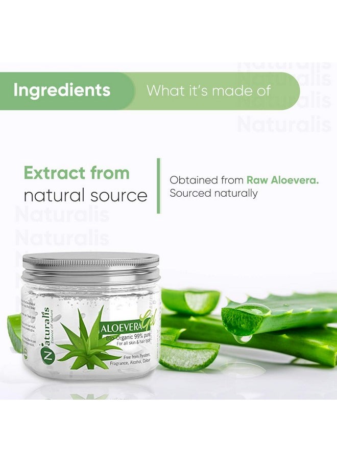 Naturalis Aloevera Gel For Face - Natural Aloe Vera Gel For Hydration, Nourishment, And Hair Care - Aloevera Gel For Skin & Hair That Soothes, 300G  - Image 2