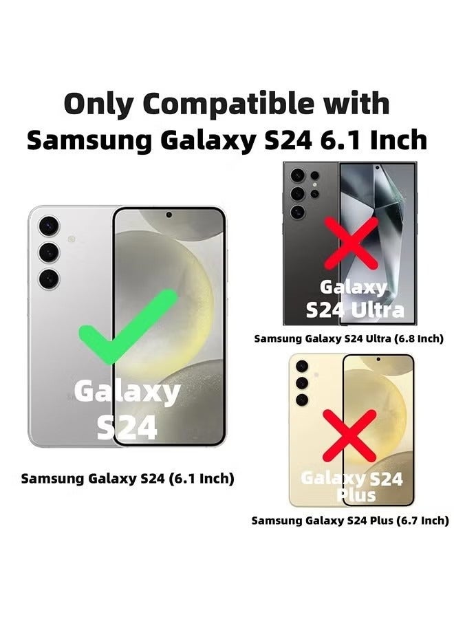 for Samsung Galaxy S24 Case Glitter, Clear Magnetic Phone Cases with Camera Lens Protector [Compatible with MagSafe] Bling Sparkle Plating Soft TPU Slim ShockProof Protective Cover - Image 5