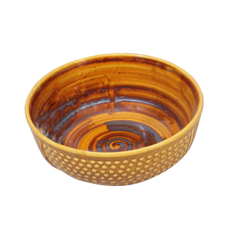 Miah Decor MDCF-26 Ceramic Stoneware Handcrafted Ergonomic Crafted Serving Bowls Subtle Brown Color, Microwave Safe, Freezer Safe, Dishware Safe Serveware Bowls - Image 3