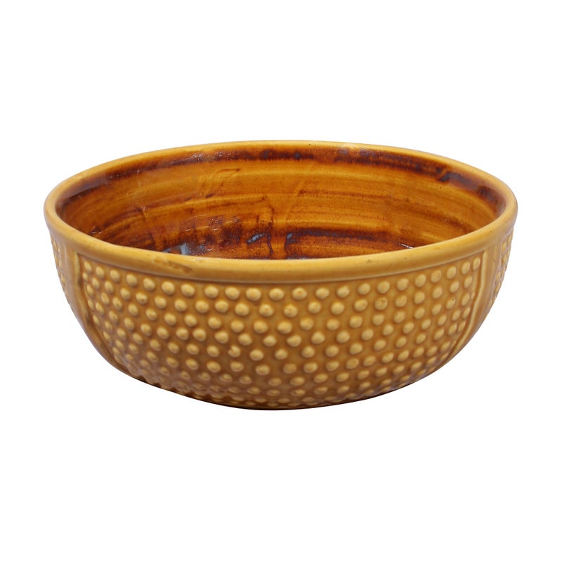 Miah Decor MDCF-26 Ceramic Stoneware Handcrafted Ergonomic Crafted Serving Bowls Subtle Brown Color, Microwave Safe, Freezer Safe, Dishware Safe Serveware Bowls - Image 2