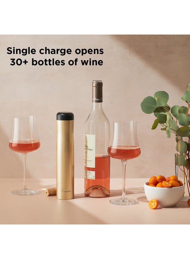 rabbit Automatic Electric Corkscrew - Hands-Free Wine Opener with Integrated Foil Cutter, Rechargeable Cordless Electric Bottle Opener for All Cork Types - Barware Essential & Kitchen Tools - Image 5