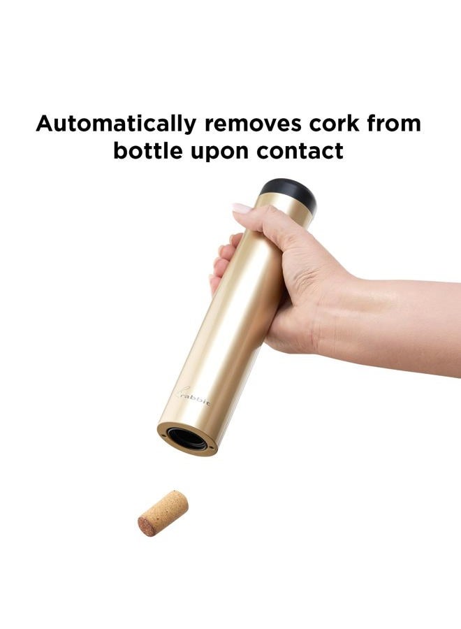 rabbit Automatic Electric Corkscrew - Hands-Free Wine Opener with Integrated Foil Cutter, Rechargeable Cordless Electric Bottle Opener for All Cork Types - Barware Essential & Kitchen Tools - Image 3
