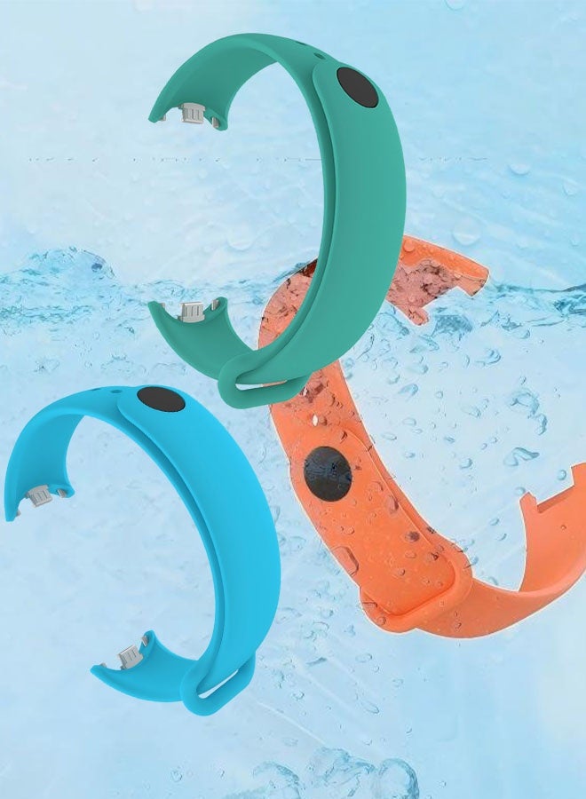 Happy D Xiaomi Mi Band 8/9/10 4-piece replacement strap set, soft silicone clip replacement band for Xiaomi Mi Band 8/9/10 (upgraded colors) - Image 2