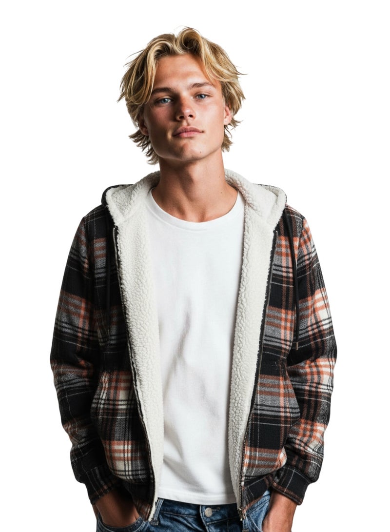 WHITE RABBIT Padded Long Sleeves Zipper Hooded Jacket - Image 1