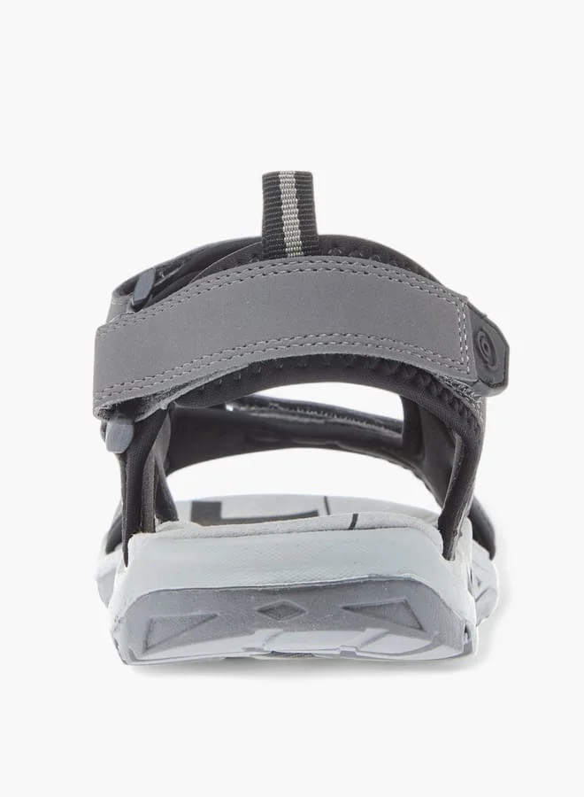 لو كونفورت Mens Printed Floaters With Hook And Loop Closure