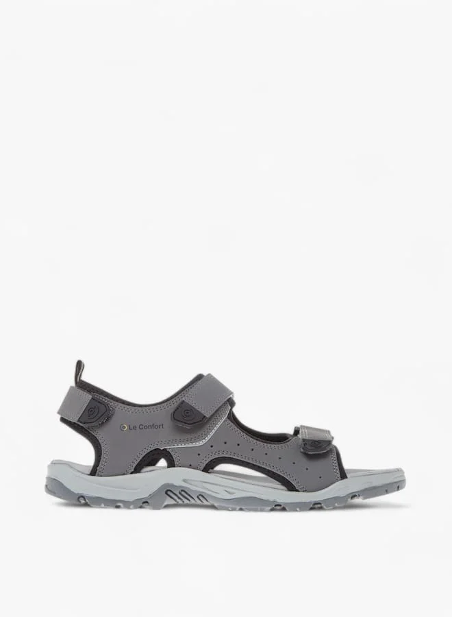 لو كونفورت Mens Printed Floaters With Hook And Loop Closure