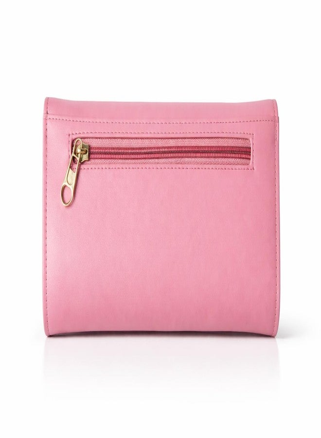 VxQO Premium Pink Women Wallet | Stylish PU Leather Ladies Purse | Long Wallet for Girls & Women | Multiple Card Slots, Cash & Coin Compartment | Fashionable Clutch Wallet for Daily Use - Image 2