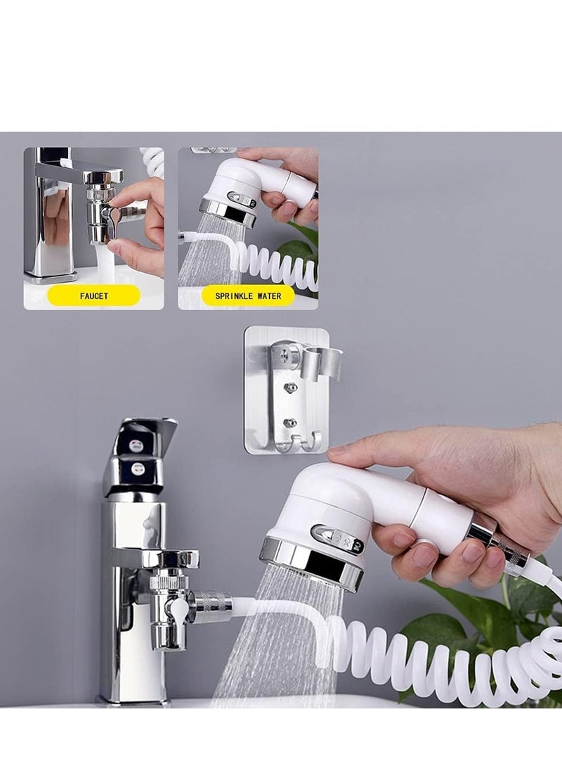 KASTWAVE Faucet Sprayer Hose Rinser Attachment, Faucet Diverter and Adapter for Kitchen Faucet Bathroom Laundry Room Bathtub Bathing Babies, Pets Washing Vegetables  - Image 2