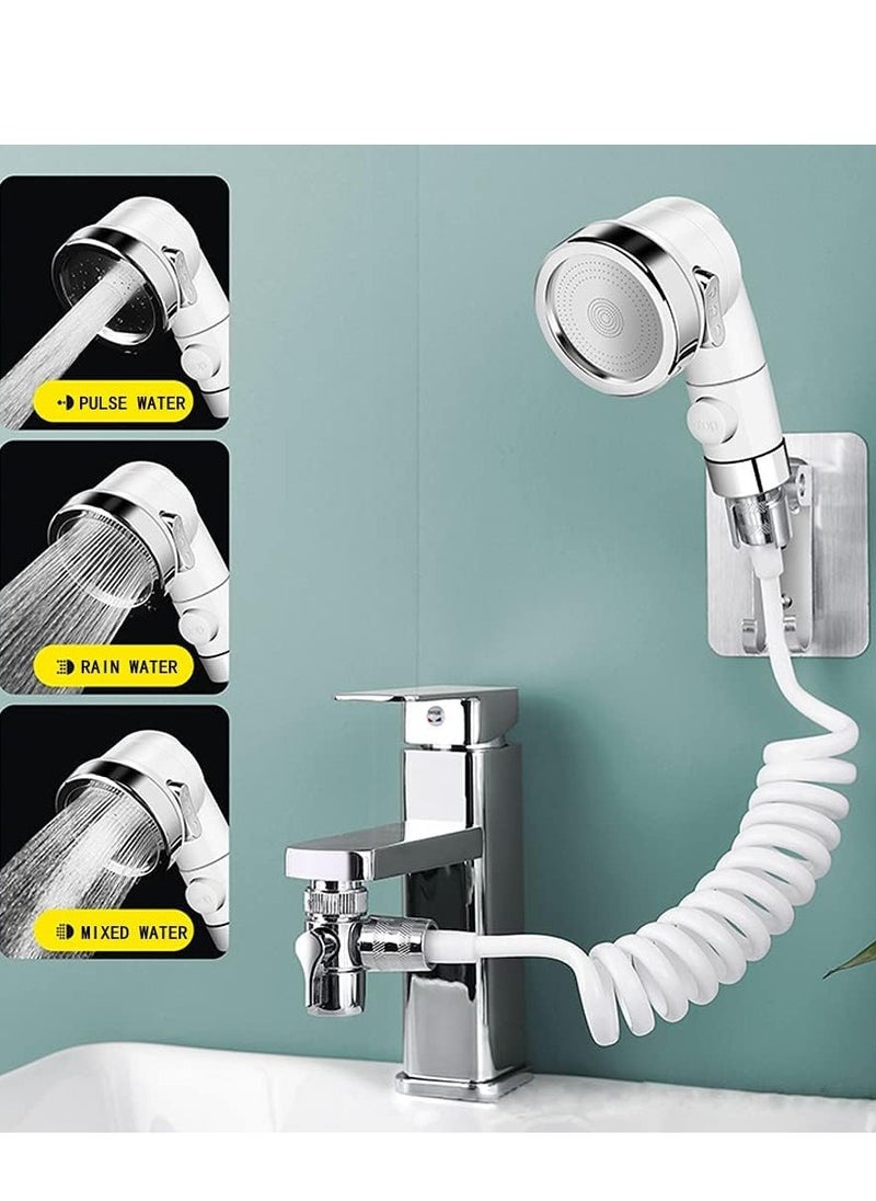 KASTWAVE Faucet Sprayer Hose Rinser Attachment, Faucet Diverter and Adapter for Kitchen Faucet Bathroom Laundry Room Bathtub Bathing Babies, Pets Washing Vegetables  - Image 3