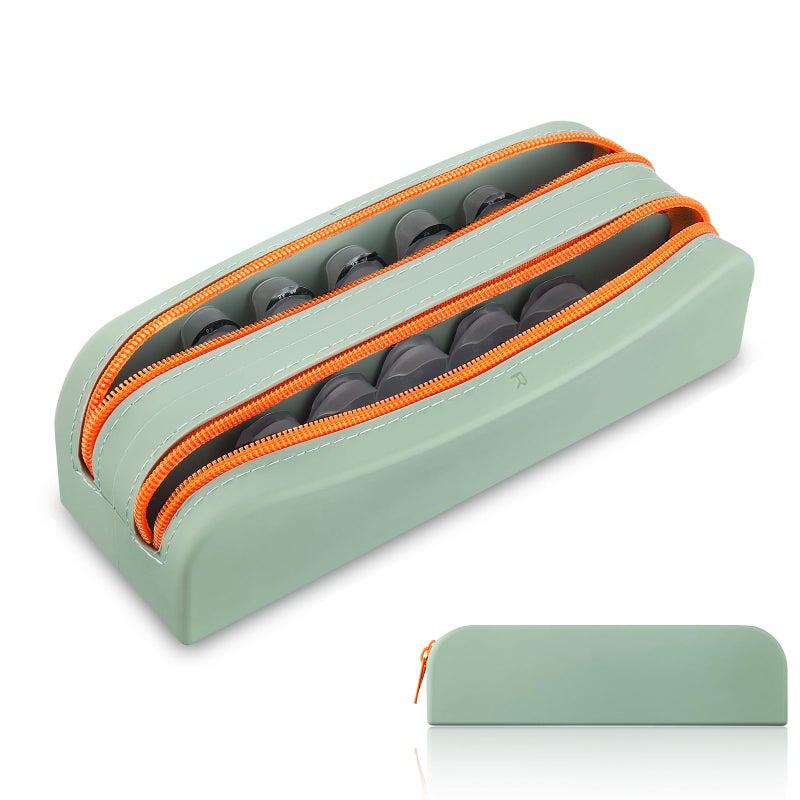 AITIME Portable Daily Contact Lens Organizer,Disposable Contact Lens Dispenser,Travel Color Contact Lens Storage Case Kit with Labeled R & L(Gery) - Image 1