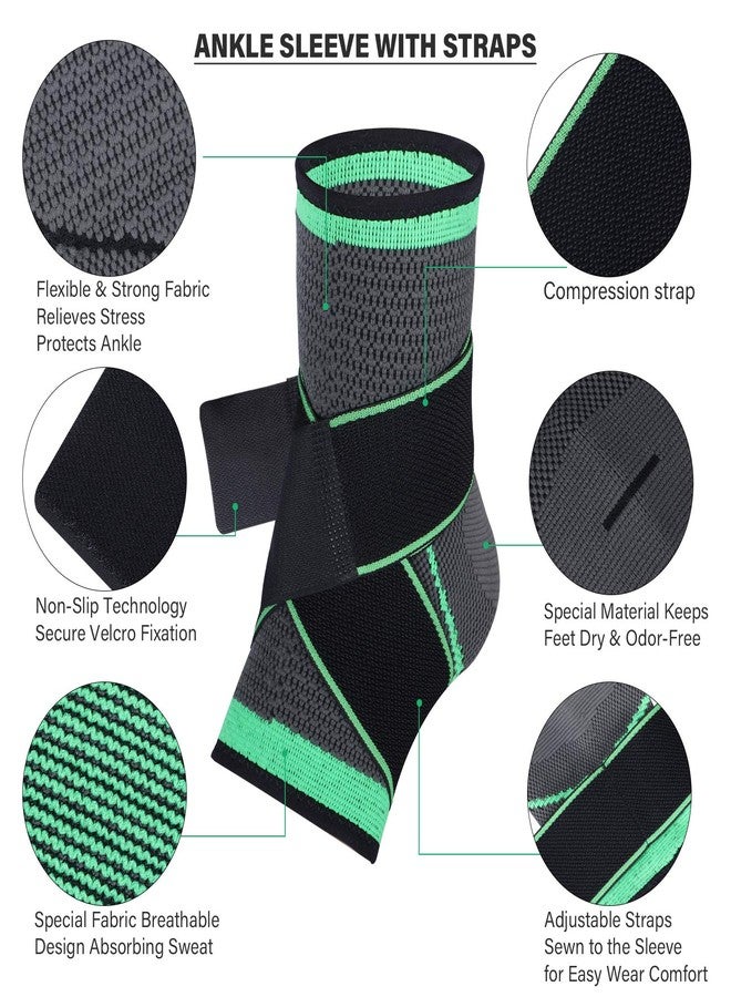 KHXXJCY Ankle Support Brace, Adjustable Compression Ankle Support, for Men Women Achilles Tendon Support and Plantar Fasciitis, Stabilize Ligaments, Eases Pain Swelling and Sprained Ankle Pain (Medium) - Image 3