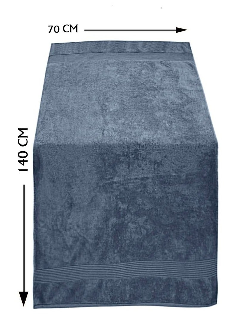 أيه زيد أم منشفة استحمام فاخرة قطن 100% قطعة واحدة (70 × 140 سم) – 550 جرام/م– امتصاص عالي وتجف بسرعة – مثالية للحمام – لون رمادي - Image 2