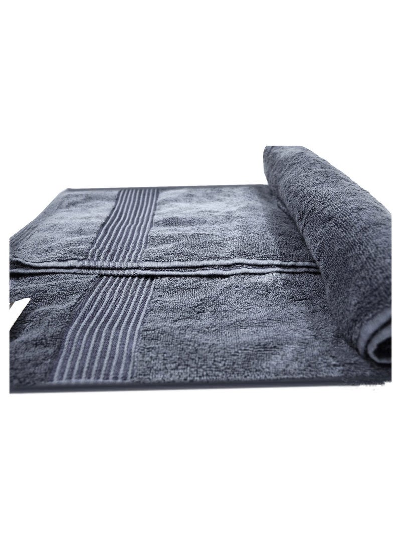 أيه زيد أم منشفة استحمام فاخرة قطن 100% قطعة واحدة (70 × 140 سم) – 550 جرام/م– امتصاص عالي وتجف بسرعة – مثالية للحمام – لون رمادي - Image 3
