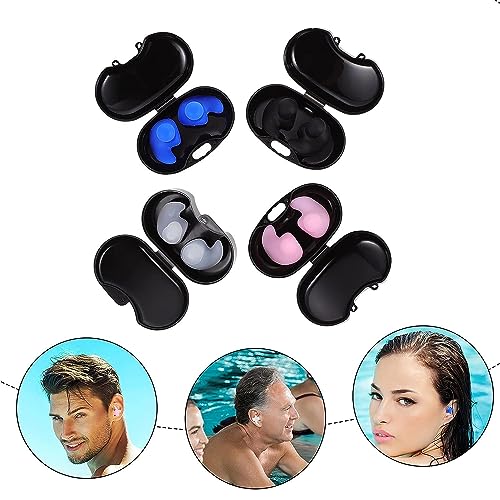 URBANMAC Professional Waterproof Silicone Swimming Earplugs for Adult Swimmers Children Diving Soft Ultra Comfy Ear Plug - Prevent Swimmer's Ear 4 Pair (Multicolored) - Image 4