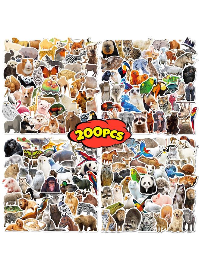 Bluejw 200 Realistic Animal Stickers Natural Small Animal Graffiti Stickers Notebook Skateboard Luggage Waterproof Stickers - Image 1