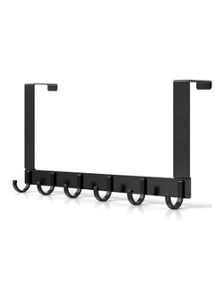 Y&D Door Hooks, Over Hanger with 6 44CM Aluminum Coat for Clothes, Towels, Bags, Keys  - Image 1