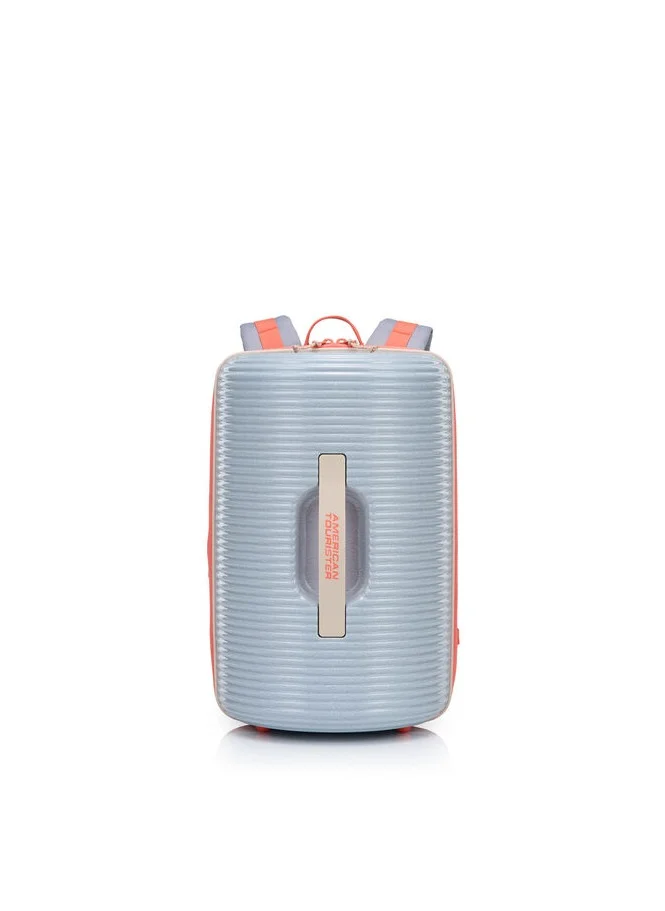 امريكان توريستر American Tourister Rollio U Backpack - Silver/Glitter/Salmon - 1 Year Global Warranty