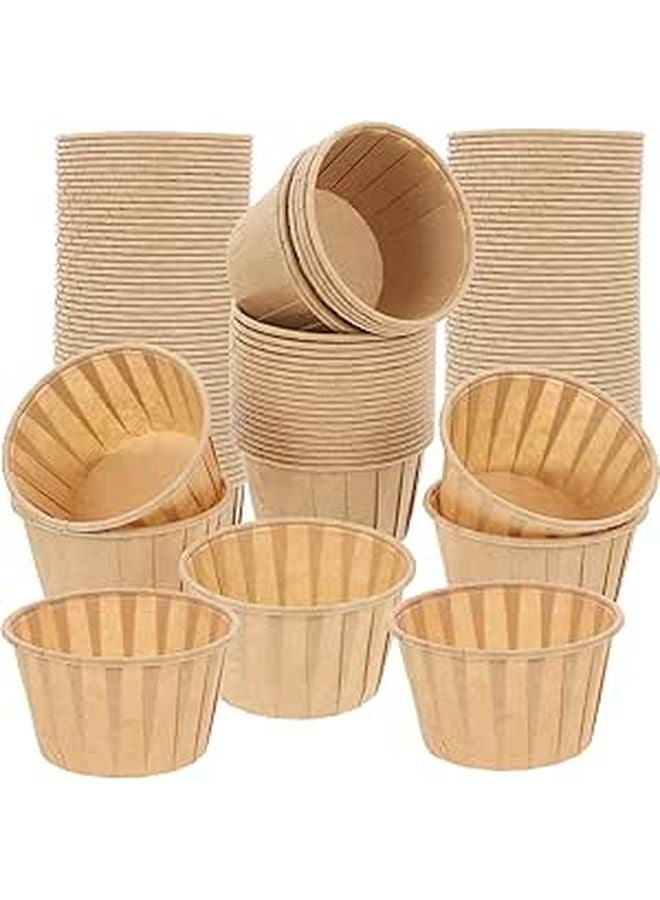 Wood Color Large Muffin Cups 150pcs High Temperature Resistant Non Toxic Baking Liners - Image 1