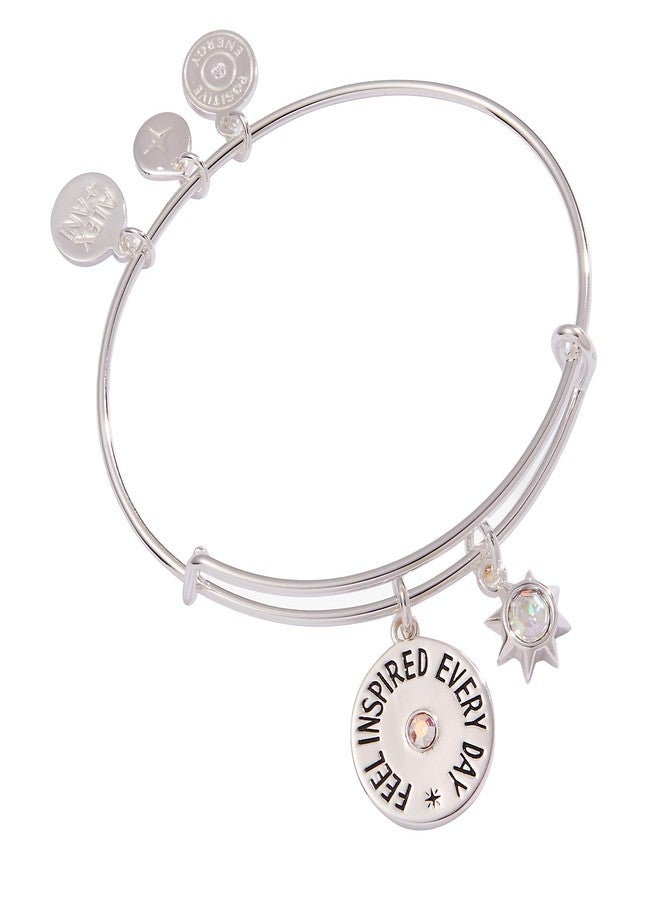 Alex and Ani 'Feel Inspired Every Day' Mantra Charm Bangle - Image 1