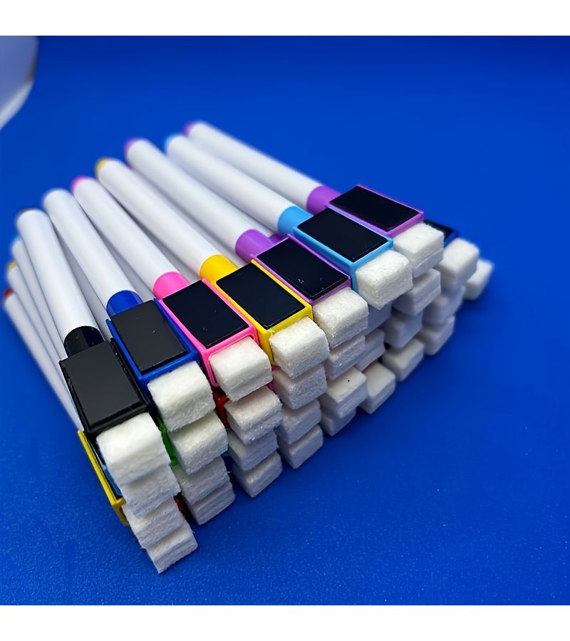 24 Pieces Fine Magnetic Dry Erase Markers Low Odor Washable Assorted Colors - Image 1