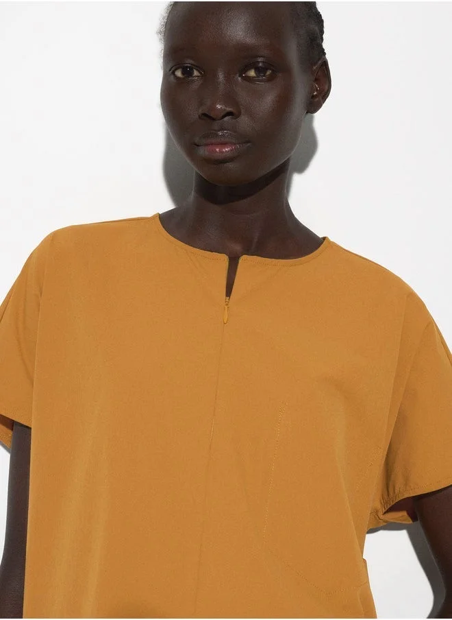 PARFOIS Top With Zip Closure
