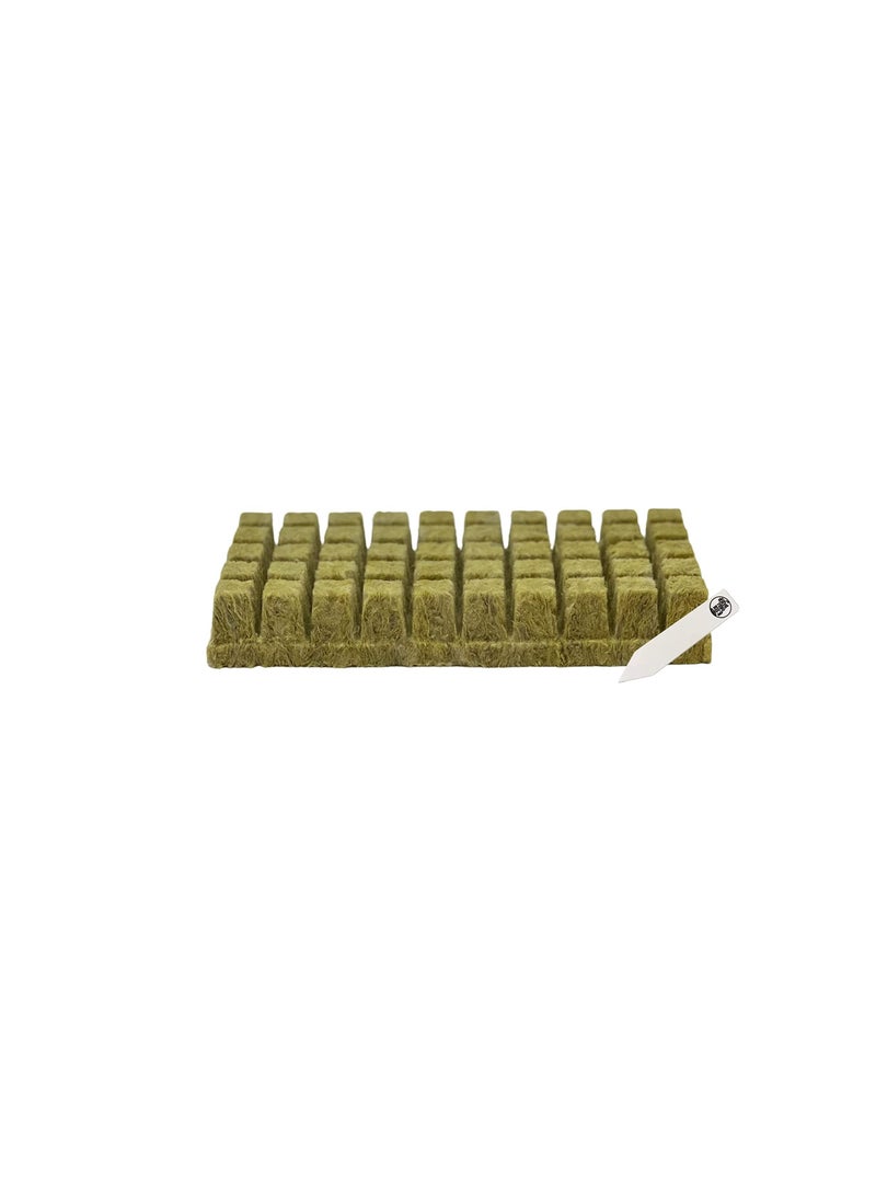 Generic 1" Grodan Rockwool Starter Plugs, 1 Sheet of 50 Plugs (50 Hydroponic Plugs) + THCity Stake  - Image 3