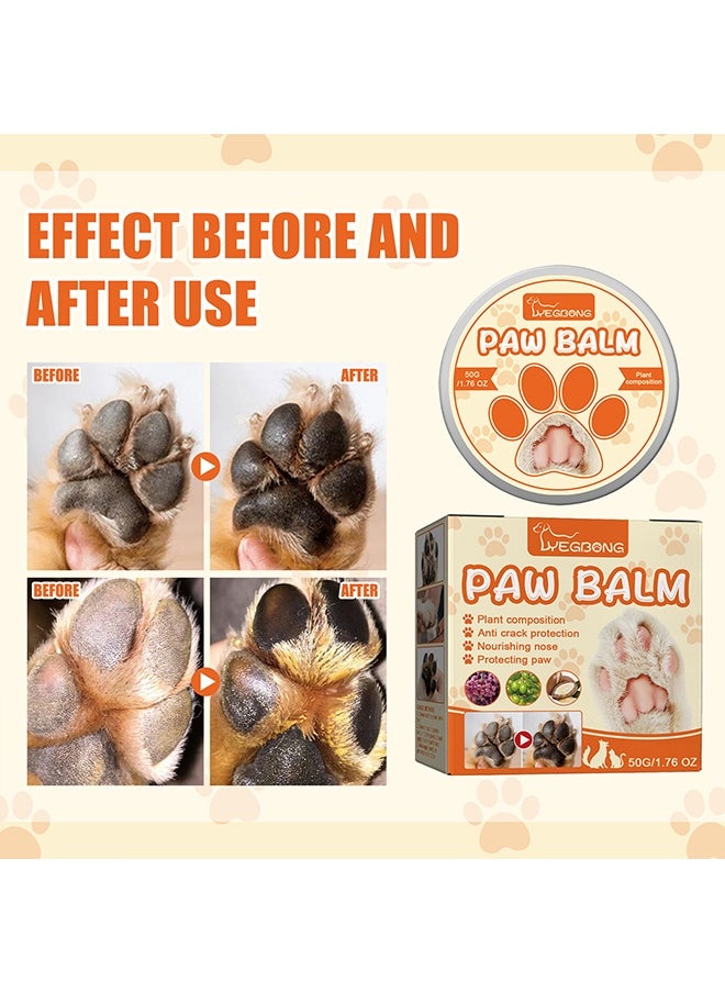 YEGBONG Paw Balm - Dog Pet Paw Wax Moisturizer Paw Pad Lotion Protects And Heals Dry Cracked Damaged Paws Foot Pads For Cats Dogs, Repairs And Moisturizes Dry, Cracked And Damaged Paws 50g  - Image 5