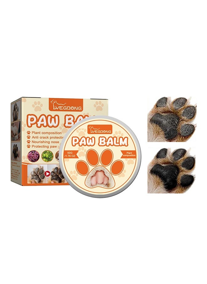 YEGBONG Paw Balm - Dog Pet Paw Wax Moisturizer Paw Pad Lotion Protects And Heals Dry Cracked Damaged Paws Foot Pads For Cats Dogs, Repairs And Moisturizes Dry, Cracked And Damaged Paws 50g  - Image 1