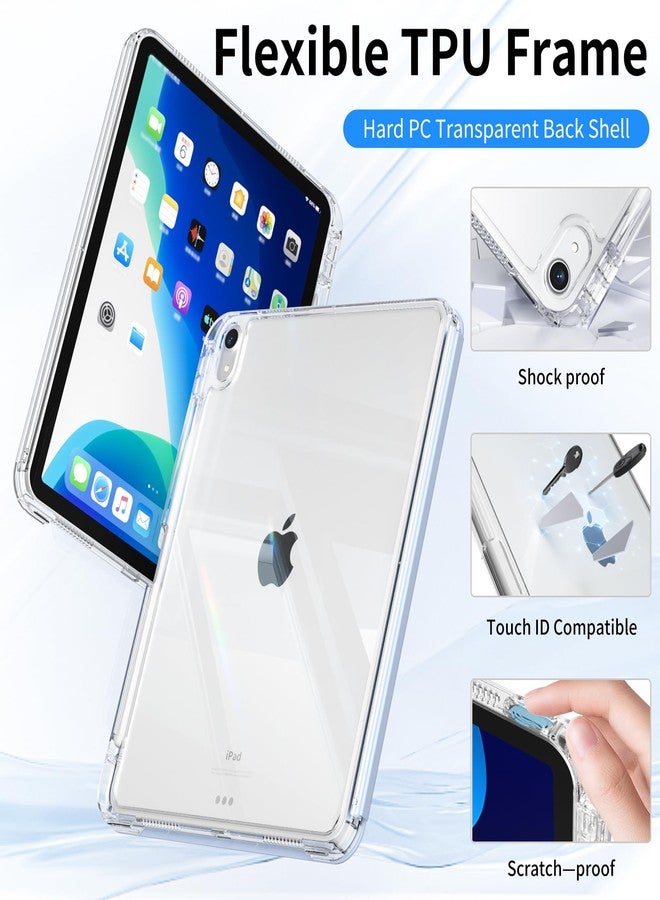 kenke جراب KenKe لجهاز iPad الجيل العاشر (10.9 بوصة 2022) / iPad (A16) الجيل الحادي عشر (11 بوصة 2025) مع حامل قلم، نحيف وخفيف الوزن، ثلاثي الطيات، قابل للفصل، غطاء خلفي شفاف من البولي كربونات وغطاء مقاوم للصدمات من مادة TPU، لون أزرق سماوي - Image 5