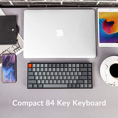 Keychron K2 75% Layout Bluetooth Wireless Mechanical Keyboard K Pro Brown Switch/White LED Backlit/USB C/Anti Ghosting/N-Key Rollover, 84 Keys Gaming Keyboard for Mac Windows-Version 2 - Image 2