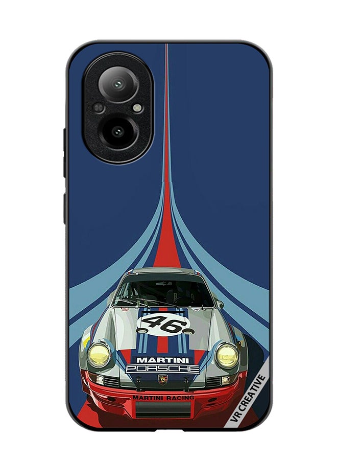 VR CREATIVE Protective Case Cover For Realme C67 4G Martini Porsche 46 Racing Car Design Multicolour - Image 1