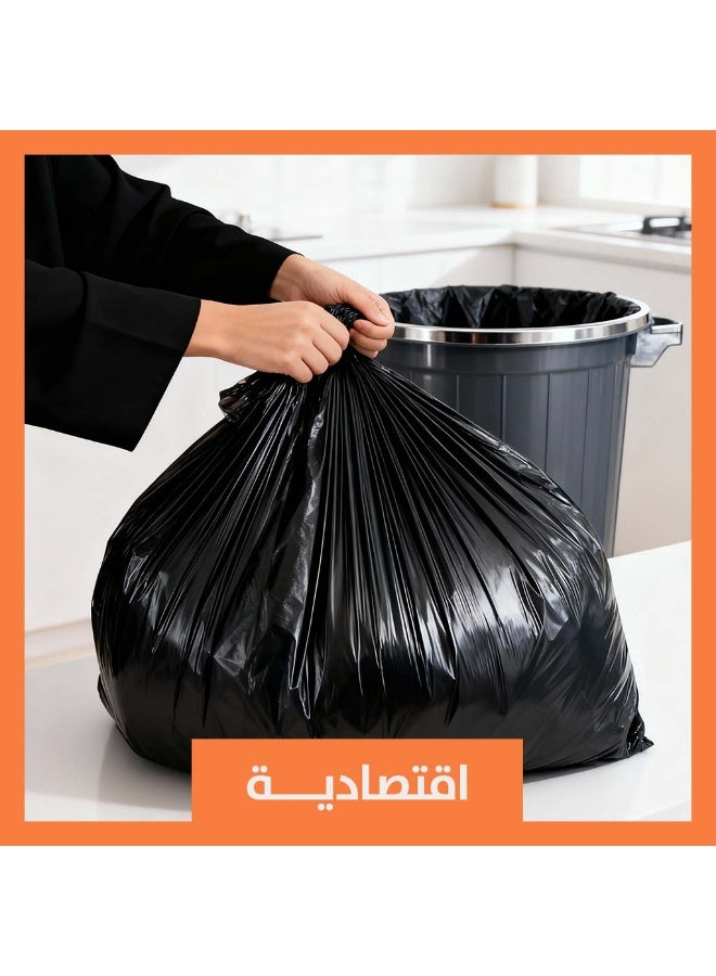 Athlah Medium Heavy Duty Garbage Bags, 30 Gallons, 10 Rolls (130 Bags) - Black - Image 4