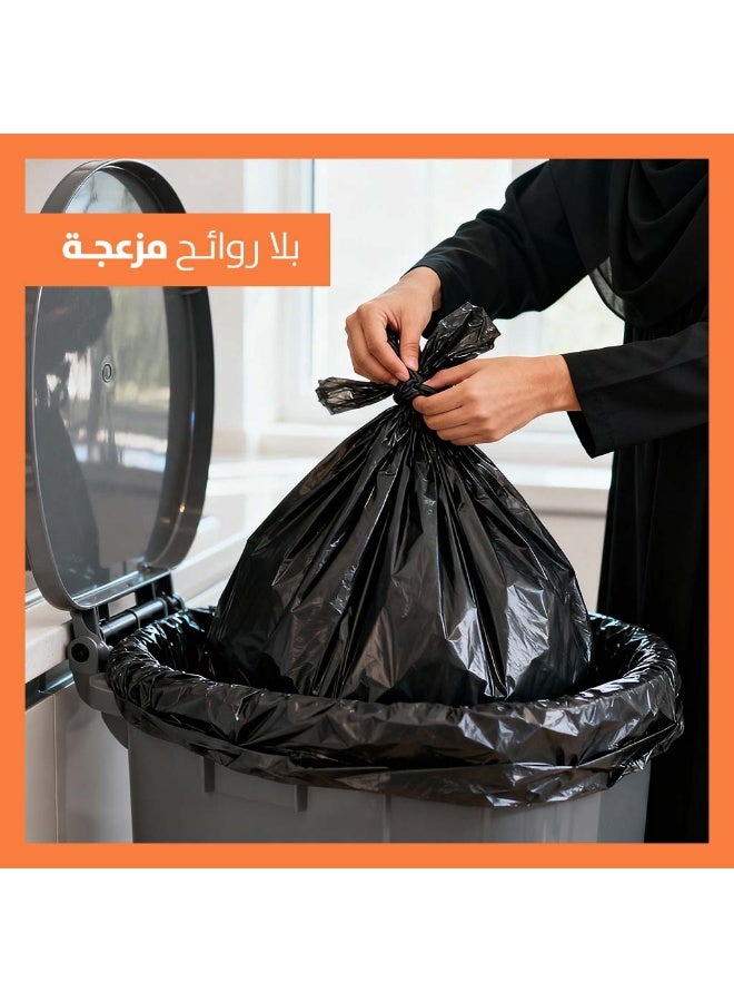 Athlah Medium Heavy Duty Garbage Bags, 30 Gallons, 10 Rolls (130 Bags) - Black - Image 2