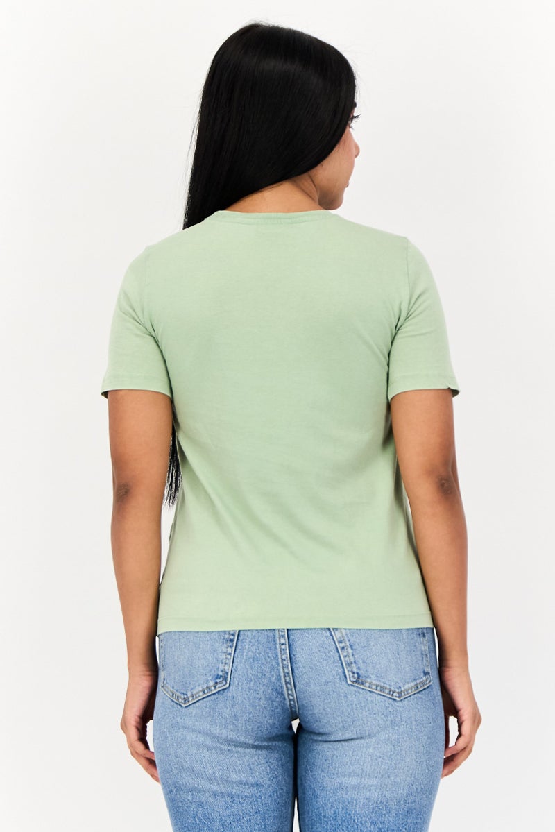 ONLY Women Round Neck Short Sleeve Graphic Print T-Shirt, Multicolor - Image 4