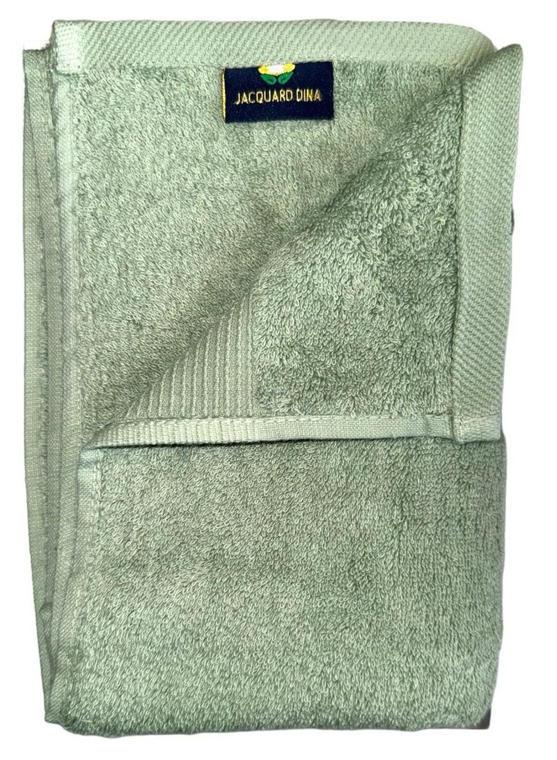 Jacquarddina Set of Bath Towels Green (3 Luxuary Towels: 30X30cm & 50X100cm & 70X140cm) 100% Egyptian Cotton - Image 4