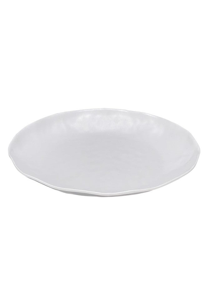 Yalin Oval Large Serving Platter, 16 Inch Melamine Serving Tray, Great for Restaurant, Steak, Salad and Everyday, Set of 2 White Dinner Plates - Image 3