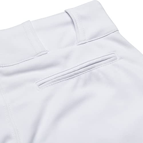 CHAMPRO Boys Open-Bottom Loose-Fit Baseball Pant with Adjustable Inseam and Reinforced Sliding Areas, White, Youth Large - Image 4