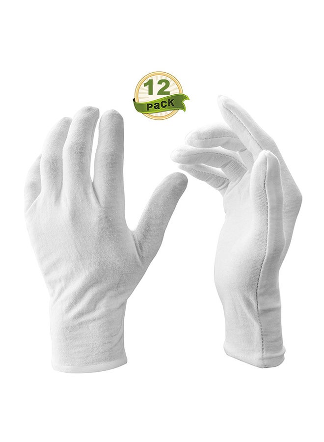 12-Piece Stretchable Lining Gloves Set White - Image 2