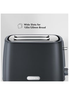 Carrera Carrera 2-Slice Toaster CRR 563– 930W, Wide Slots for 120x120mm Bread, 7 Browning Settings, Reheat/Defrost/Stop Function, Removable Crumb Tray, Automatic Shut-Off  - Image 2