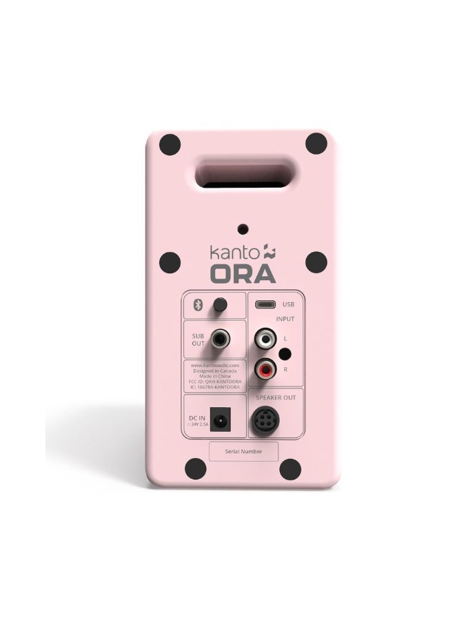 Kanto Audio ORA 100W Powered Reference Desktop Speakers with USB-C Input and Bluetooth-Pink, Pair - Image 2