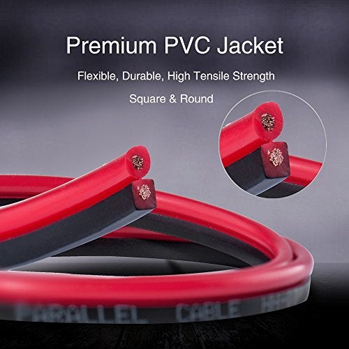 TYUMEN 100FT 18 AWG Gauge 2 Conductor Stranded Red Black Car Home Stereo Speaker Audio Cable Electrical Hookup Wire - 99.95% Oxygen Free Copper Wires - Image 3