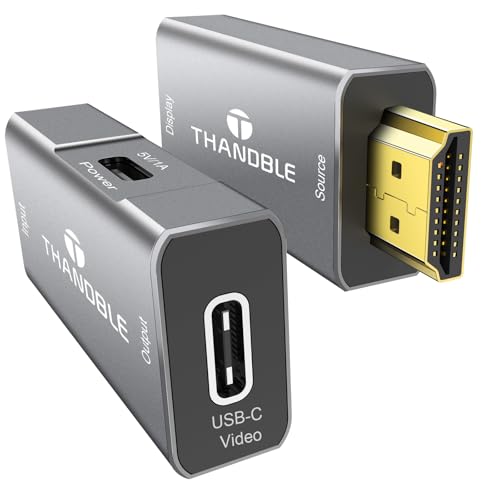 THANDBLE HDMI to USB C Adapter 4K60Hz, Unidirectional HDMI Male to USB C Female for Portable Monitor, AR Glasses XREAL One/Air 2 Pro/VITURE Pro/Rokid, PS4/5, Xbox, Switch, ROG Ally, Steam Deck-1Pack - Image 1