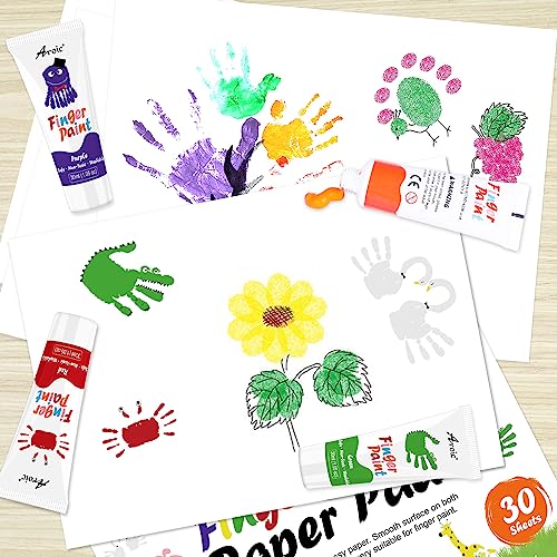 AROIC 8PCS Washable Finger Paint for Kids, Non-Toxic Finger Paints 8Colors, Art Supplies for Toddlers, Painting Supplies for Kids Boys Girls Gifts, Hand Paint DIY Crafts - Image 4