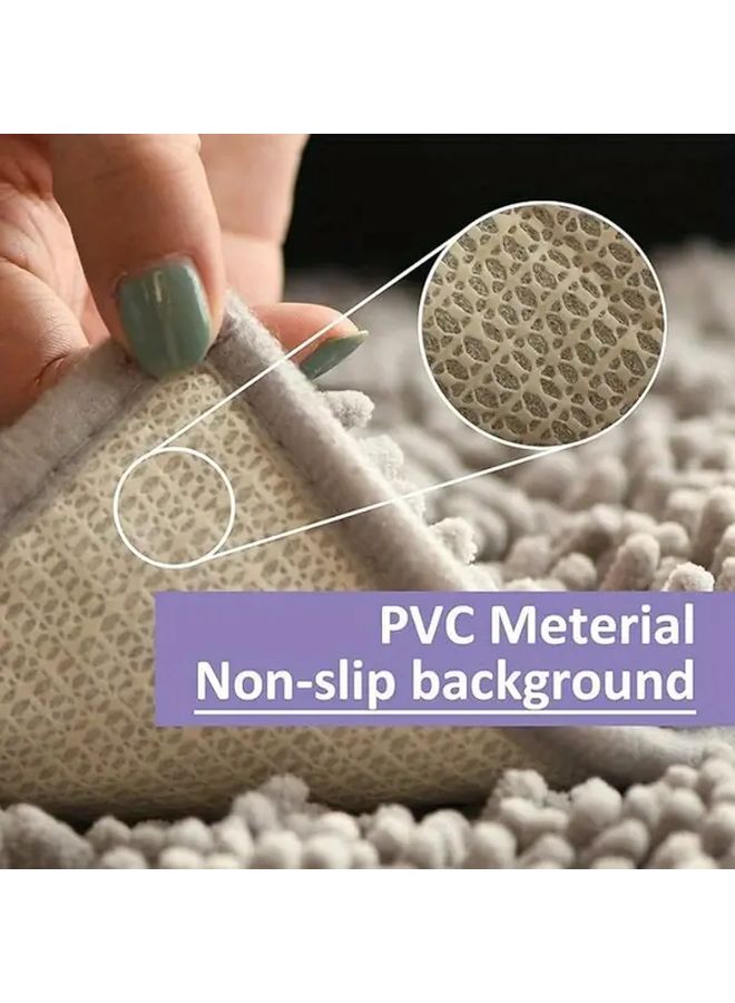 Dark Gray Quick Dry Absorbent Non Slip Dog Mud Mat 80cmx50cm - Image 5